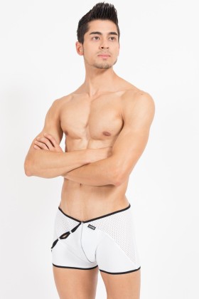 Weiß/Schwarzer Herren-Boxer Mixing 43-67 von Look Me kaufen | Fesselliebe