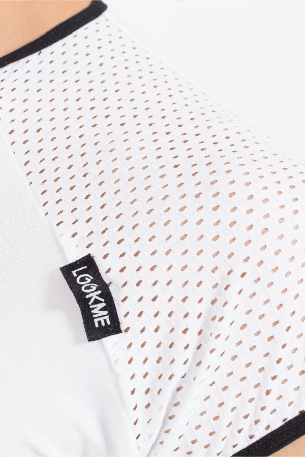 Weiß/Schwarzes V-Shirt Mixing 43-77 von Look Me kaufen | Fesselliebe