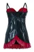 Schwarzes Wetlook Chemise Sb/1011 Sexy Base Kollektion von Andalea