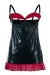 Schwarzes Wetlook Chemise Sb/1011 Sexy Base Kollektion von Andalea