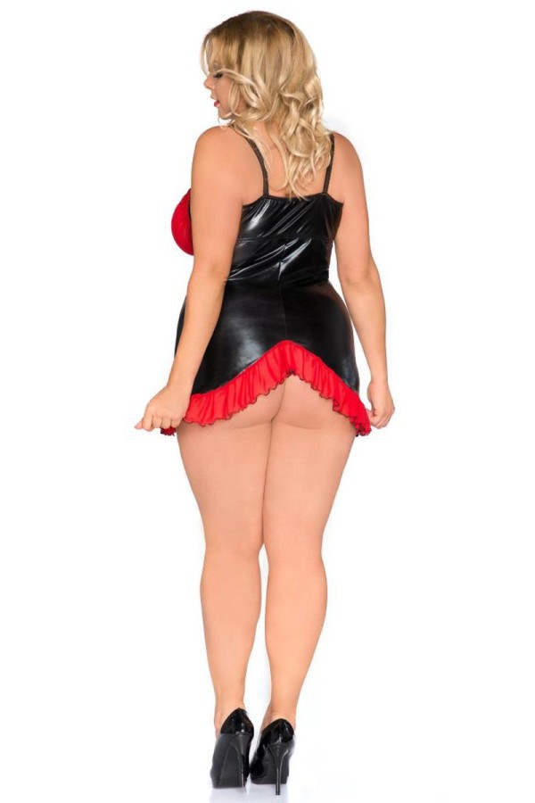 Schwarzes Wetlook Chemise Sb/1011 Sexy Base Kollektion By Andalea kaufen | Fesselliebe