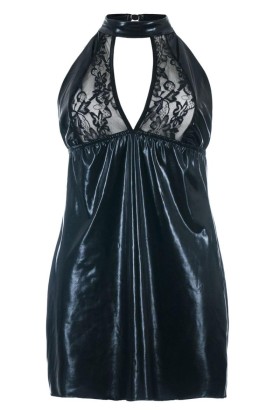 Schwarzes Wetlook Chemise Sb/1001 Sexy Base Kollektion By Andalea kaufen | Fesselliebe