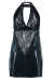 Schwarzes Wetlook Chemise Sb/1001 Sexy Base Kollektion von Andalea