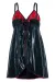 Schwarz/Rotes Wetlook Chemise Sb/1003 Sexy Base Kollektion von Andalea