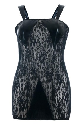 Schwarzes Wetlook Chemise Sb/1005 Sexy Base Kollektion By Andalea kaufen | Fesselliebe