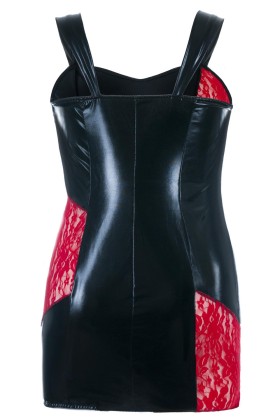 Schwarz/Rotes Wetlook Chemise Sb/1006 Sexy Base Kollektion By Andalea kaufen | Fesselliebe