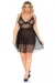 Schwarzes Chemise Sb/1010 Sexy Base Kollektion von Andalea