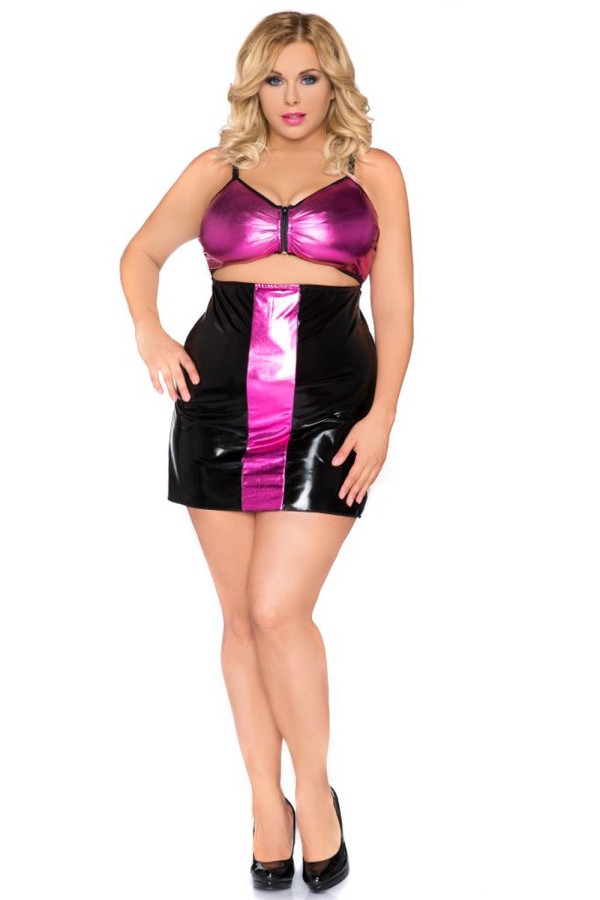 Schwarz/Lila Chemise Sb/1017 Sexy Base Kollektion By Andalea kaufen | Fesselliebe