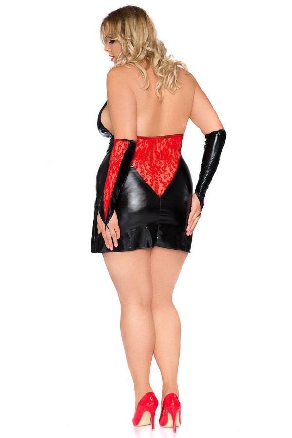 Schwarz/Rotes Chemise Z/5009 von Andalea kaufen | Fesselliebe