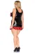 Schwarz/Rotes Wetlook Chemise Z/5015 von Andalea