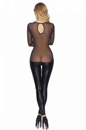 Schwarzes Wetlook Catsuit Molina von 7-Heaven kaufen | Fesselliebe