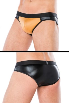 Slip Schwarz/Gelb Mc/9066 von Andalea kaufen | Fesselliebe