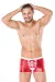 Rot/Weiße Boxershorts Mc/9091 von Andalea