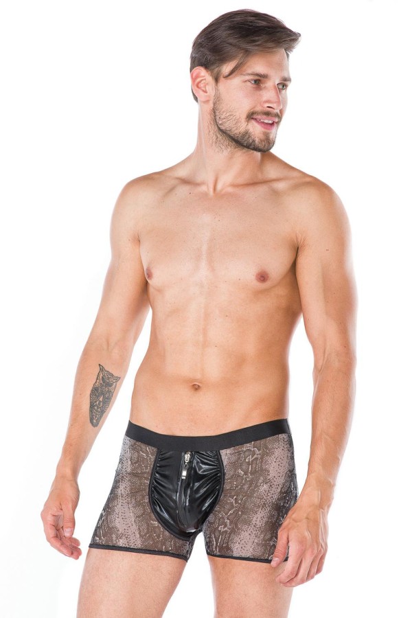 Grau/Schwarze Boxershorts Mc/9095 von Andalea kaufen | Fesselliebe