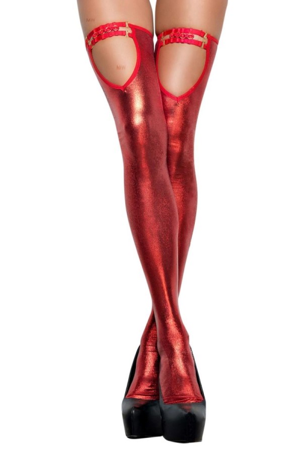 Rote Wetlook Strümpfe St07 von Meseduce kaufen | Fesselliebe