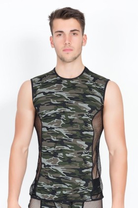 Camouflage V-Shirt Military 58-77 von Look Me kaufen | Fesselliebe