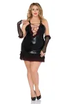 Schwarzes Chemise + Armstulpen Sb/1021 von Andalea kaufen - Fesselliebe