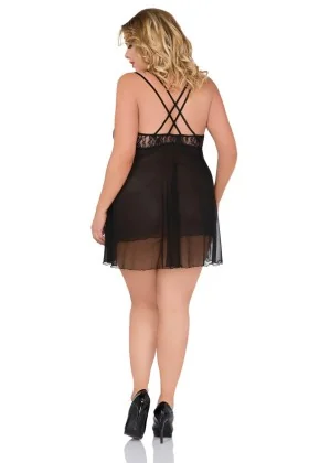 Schwarzes Chemise Sb/1027 von Andalea