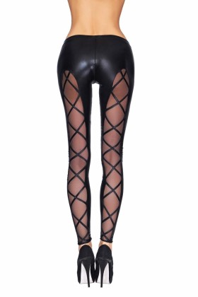 Schwarze Wetlook Leggings Camiri von 7-Heaven kaufen | Fesselliebe
