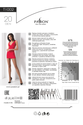 Strumpfhose Ti002 Schwarz von Passion kaufen | Fesselliebe