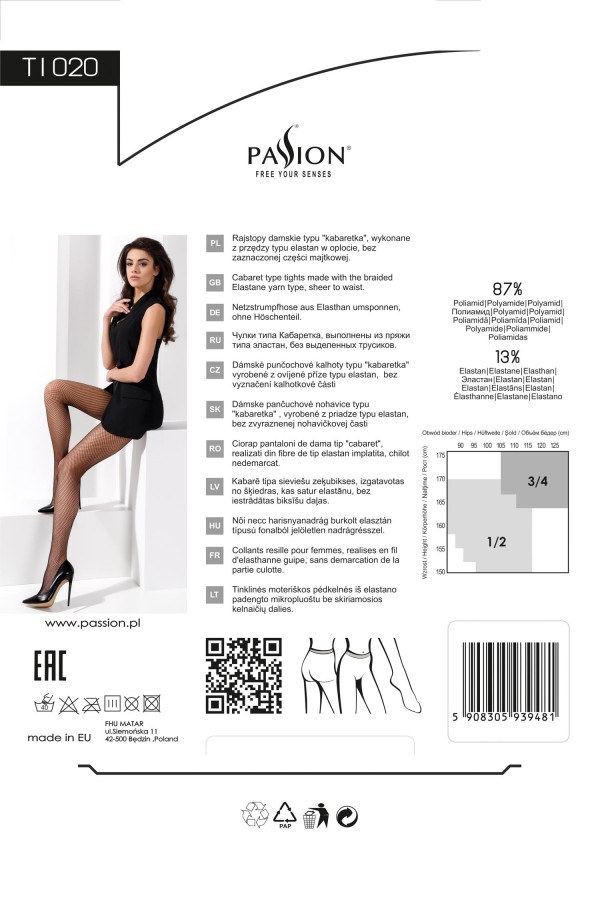 Netzstrumpfhose Ti020 Schwarz von Passion kaufen | Fesselliebe