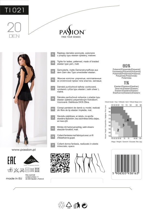 Strumpfhose Ti021 Schwarz von Passion kaufen | Fesselliebe
