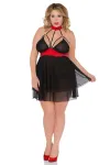 Schwarz/Rotes Chemise Z/5026 von Andalea kaufen - Fesselliebe