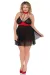 Schwarz/Rotes Chemise Z/5026 von Andalea