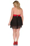 Schwarz/Rotes Chemise Z/5026 von Andalea kaufen - Fesselliebe