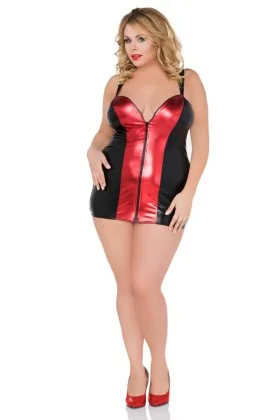 Schwarz/Rotes Chemise Z/5031 von Andalea kaufen - Fesselliebe