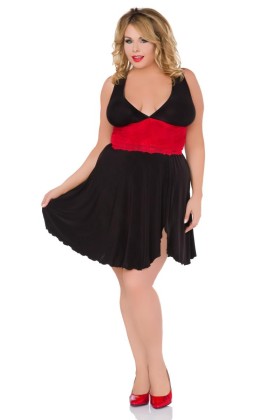 Schwarz/Rotes Chemise Z/5036 von Andalea kaufen | Fesselliebe