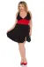 Schwarz/Rotes Chemise Z/5036 von Andalea