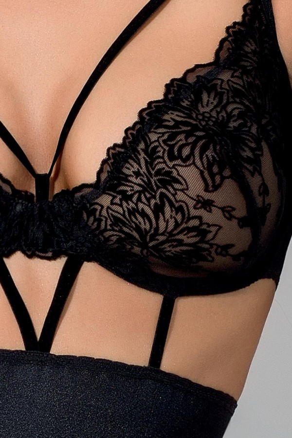 Schwarzes Chemise Haya von Passion kaufen | Fesselliebe