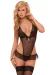 Schwarzer Body Ouvert 1521 von Softline Erotic