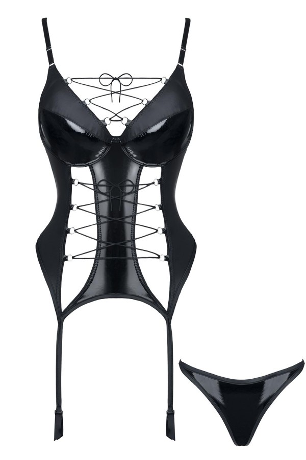 Schwarzes Gorset Ruth von Demoniq Hard Candy Collection kaufen | Fesselliebe