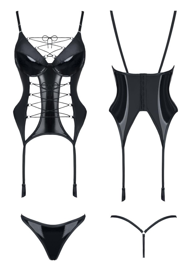 Schwarzes Gorset Ruth von Demoniq Hard Candy Collection kaufen | Fesselliebe