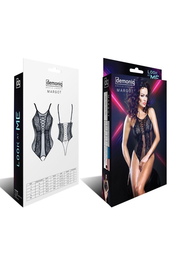 Schwarzer Ouvert Body Margot von Demoniq Look At Me Collection kaufen | Fesselliebe