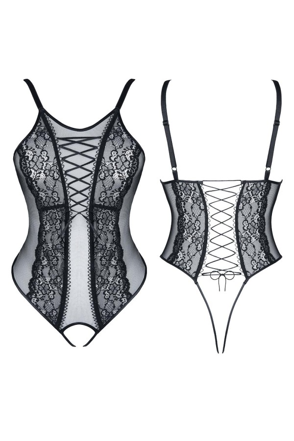 Schwarzer Ouvert Body Margot von Demoniq Look At Me Collection kaufen | Fesselliebe
