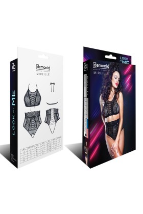 Schwarzes Set Mireille von Demoniq Look At Me Collection kaufen | Fesselliebe