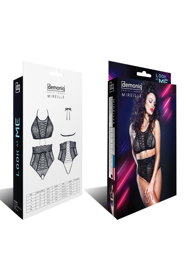 Schwarzes Set Mireille von Demoniq Look At Me Collection kaufen | Fesselliebe