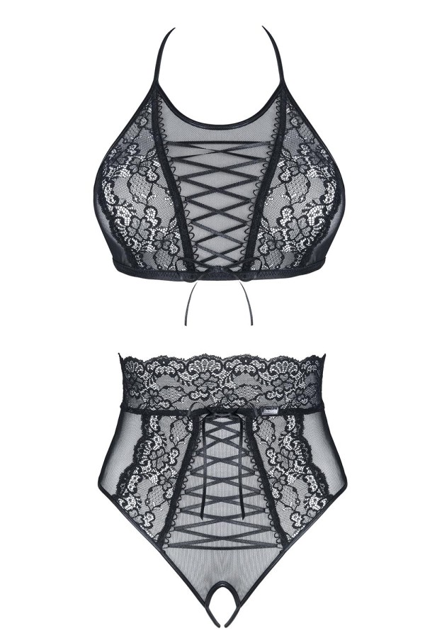 Schwarzes Set Mireille von Demoniq Look At Me Collection kaufen | Fesselliebe