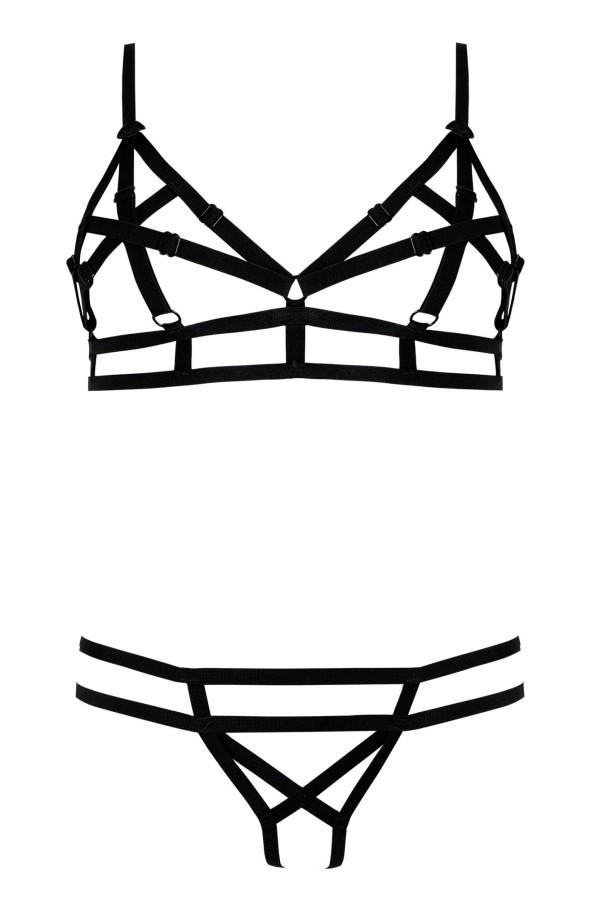 Schwarzes Set Echo von Anais Apparel Luxury Lingerie kaufen | Fesselliebe