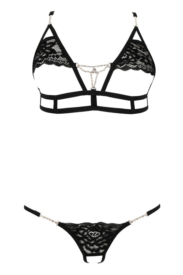 Schwarzes Set Kyane von Anais Apparel Luxury Lingerie kaufen | Fesselliebe