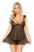 Schwarzes Babydoll 1875 von Softline Romatic Collection