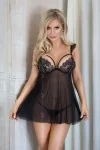 Schwarzes Babydoll 1875 von Softline Romatic Collection kaufen - Fesselliebe