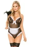 Schwarz/Weißer Body Ouvert 1881 von Softline Customes Collection kaufen - Fesselliebe