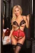 Rot/Schwarzer Body Ouvert 1887 von Softline Erotic Collection