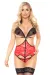 Rot/Schwarzer Body Ouvert 1887 von Softline Erotic Collection