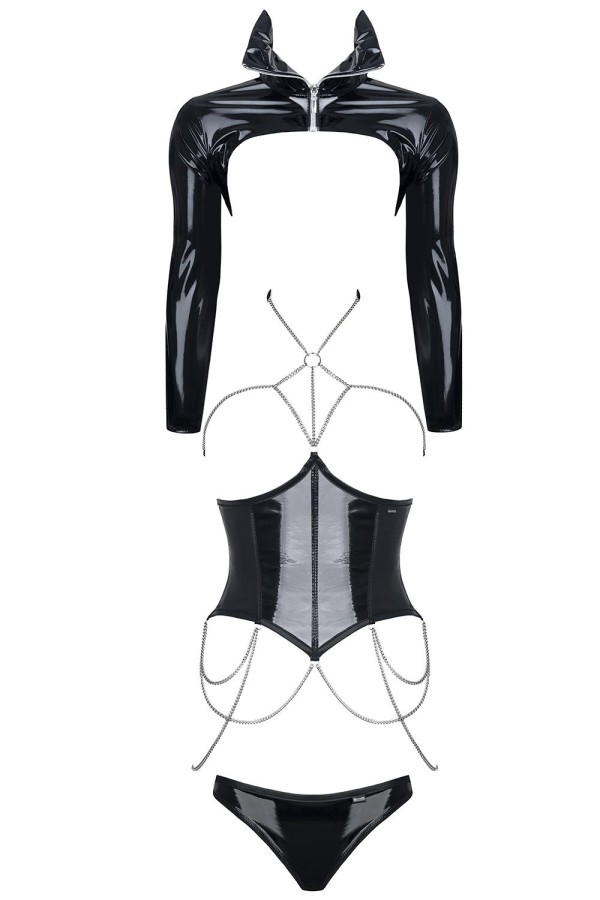 Schwarzes Set De443 von Demoniq Hard Candy Collection kaufen | Fesselliebe
