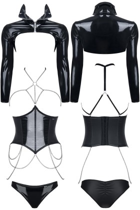 Schwarzes Set De443 von Demoniq Hard Candy Collection kaufen | Fesselliebe